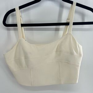 Hausen cream strappy sleeveless crop size XS extra small